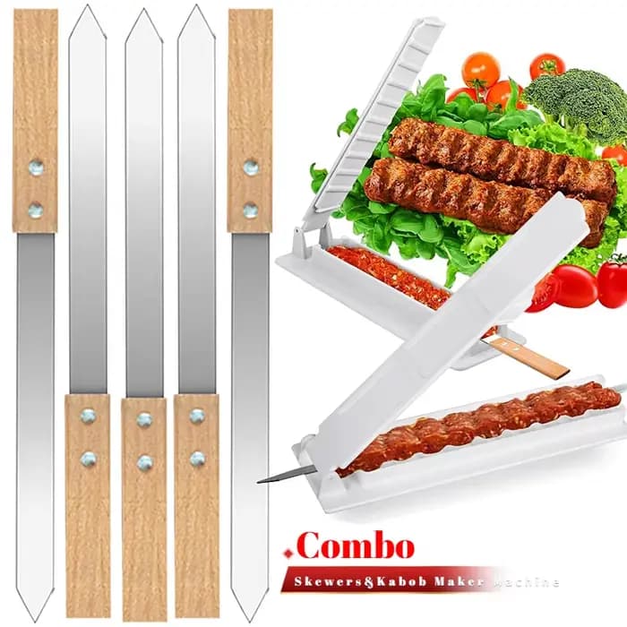 Brochettes Kabob plates en acier inoxydable pour Barbecue