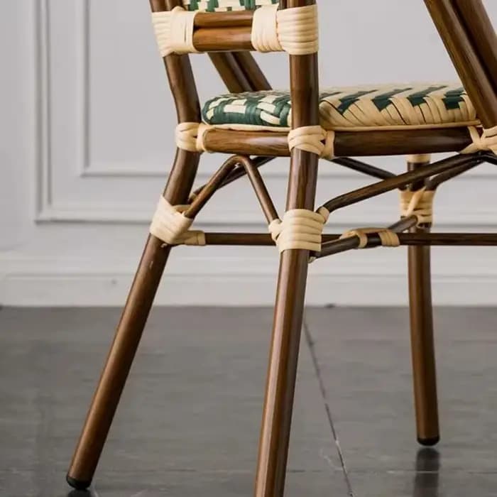 Chaises de salle à manger en rotin de jardin extérieur