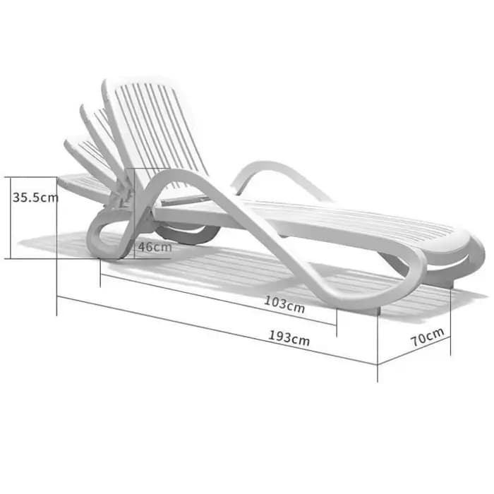 Mobilier d'extérieur chaises de plage en plastique de haute qualité