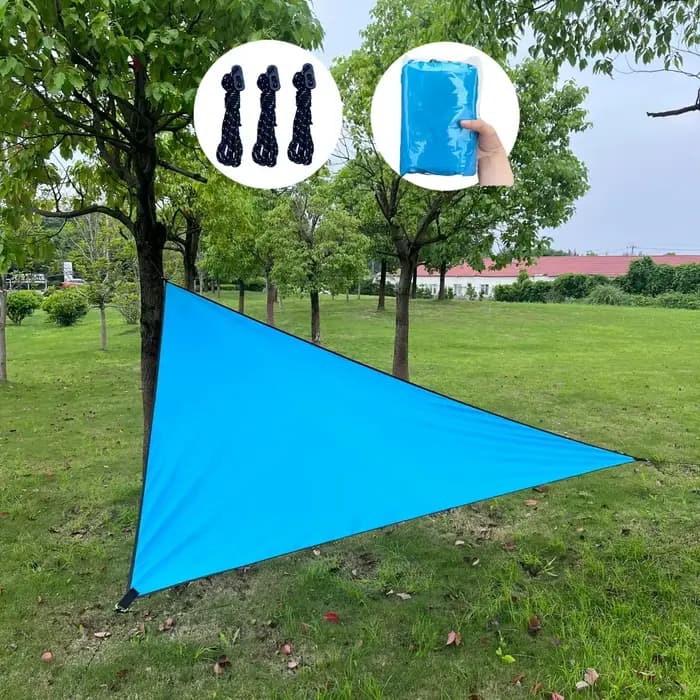 Ensemble de 5 grands parasols triangulaires d'extérieur