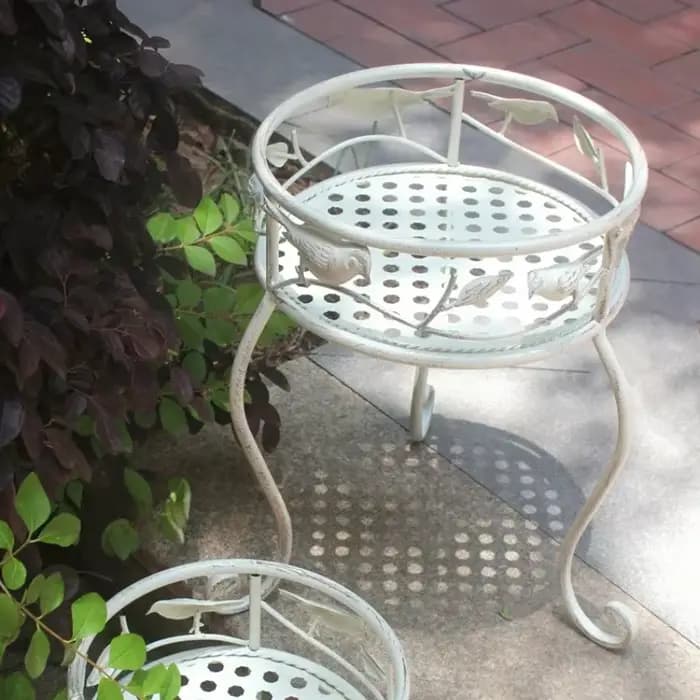 Support de jardin européen en fer forgé pour fleurs