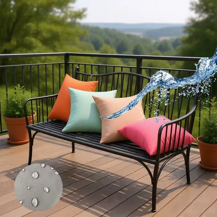 Housse de coussin imperméable pour jardin extérieur