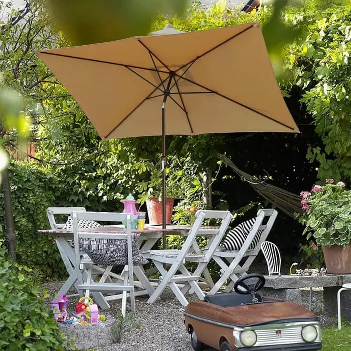 Auvent de remplacement de parapluie rectangulaire