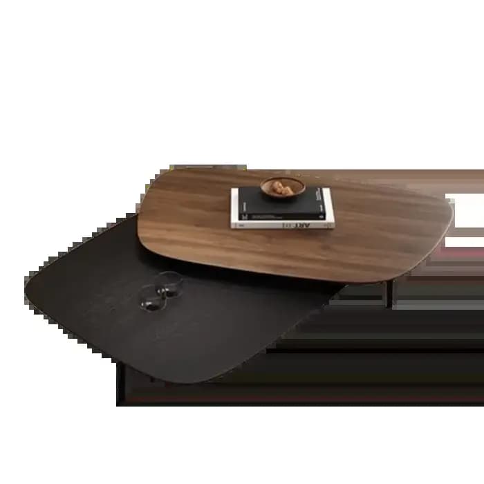 Table basse de luxe avec plateau transparent