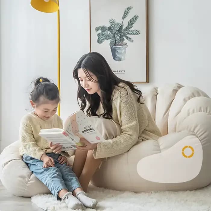 Canapé pouf avec remplissage doux minimaliste simple confortable mignon salon paresseux