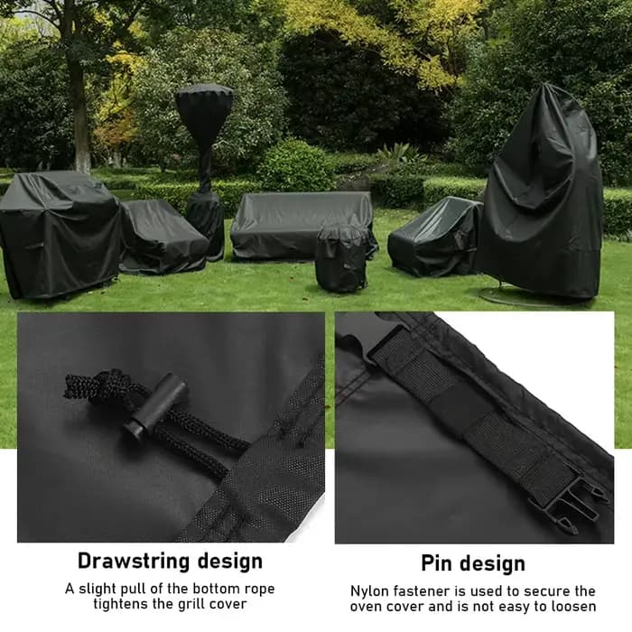 Juste de protection ronde pour barbecue d'extérieur