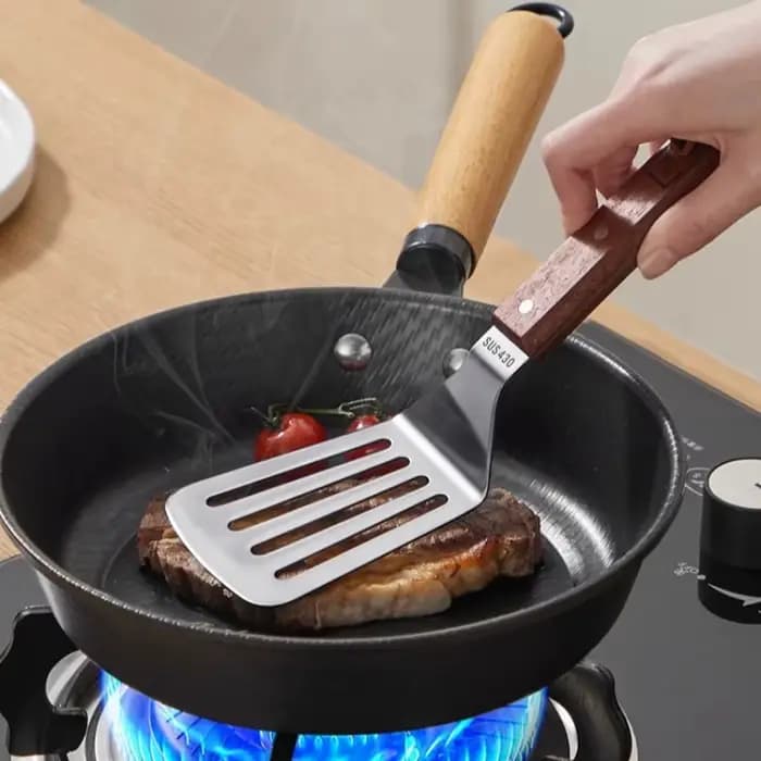 COOKER KING Spatule et grattoir à gril en acier inoxydable