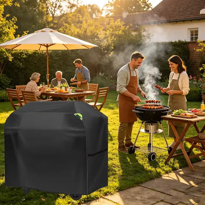 Housse de protection pour barbecue d'extérieur 210D