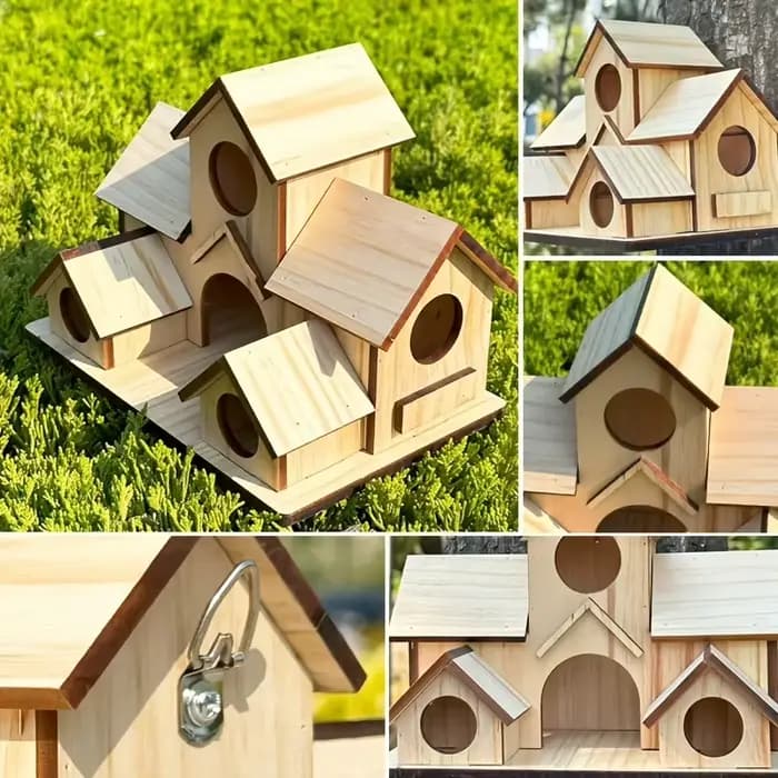 Maisons à oiseaux, grande maison à oiseaux pour jardin