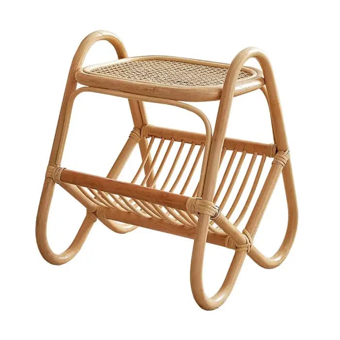 Table basse de rangement en rotin MOMO