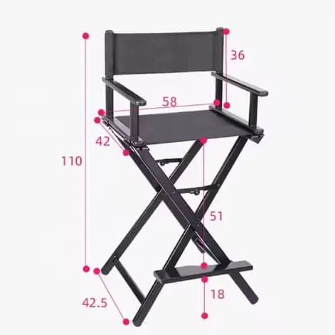 Chaise pliante de directeur légère en aluminium
