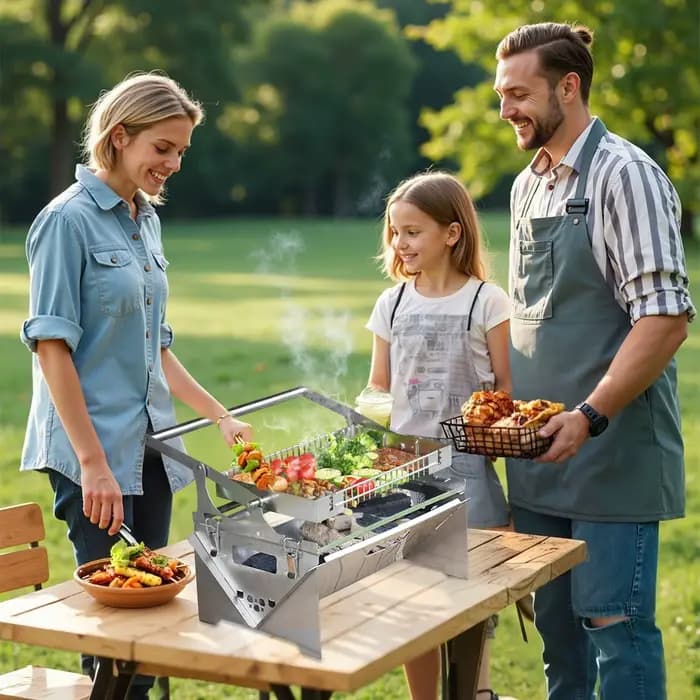 Flip Grill 360 ° Barbecue rotatif