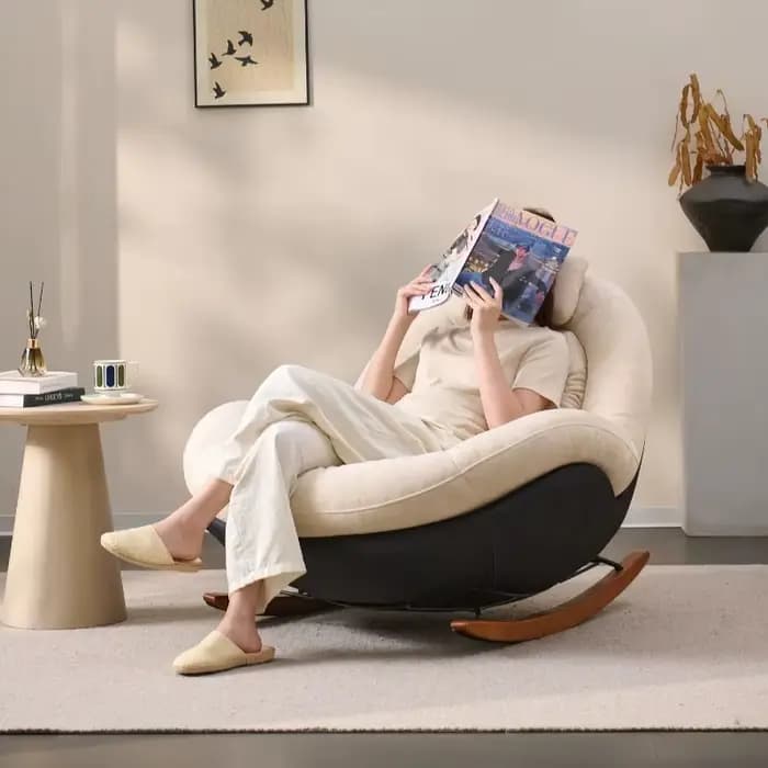 Nouveau fauteuil à bascule individuel pour salon et balcon