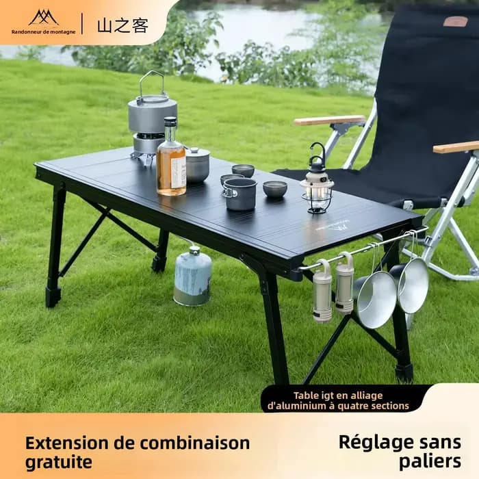 Table de camping pliante Mountainhiker IGT améliorée
