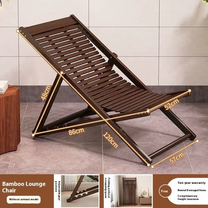 Fauteuil inclinable pliant pour Camping en plein air plage maison personnes âgées balcon bureau sieste en bambou