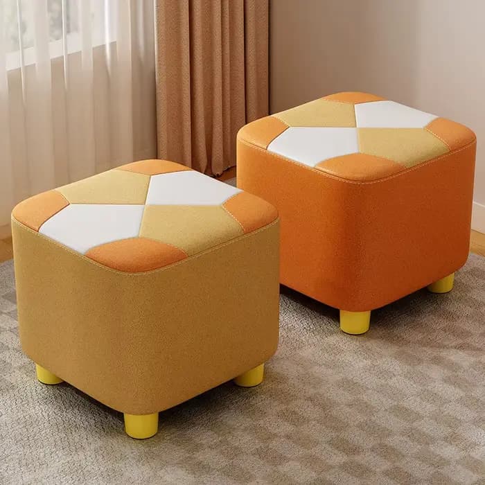 Tabourets de salon carrés imperméables en bois