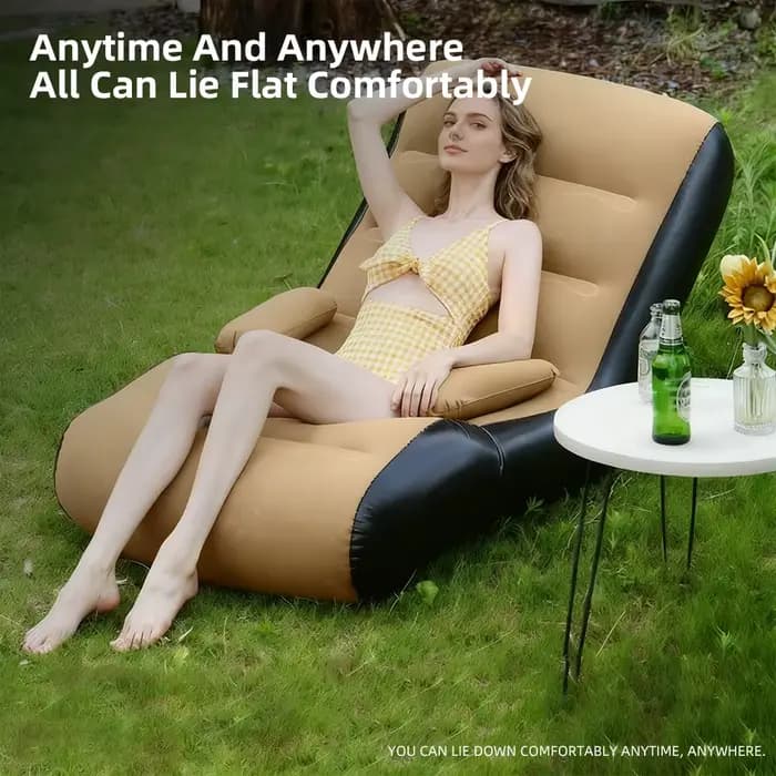 Fauteuil gonflable portable avec accoudoirs