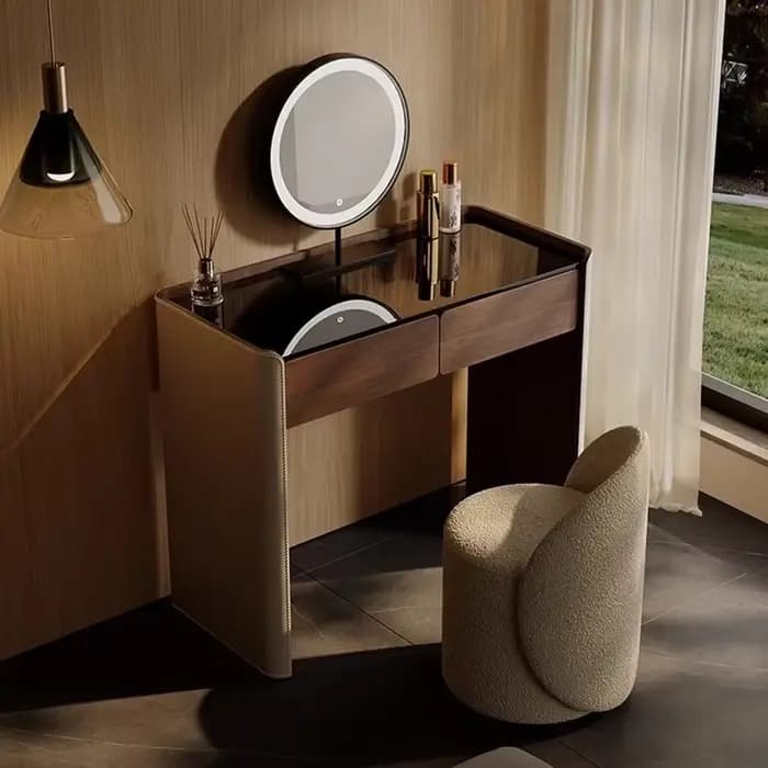 Meuble de Rangement de Luxe Européen pour Coiffeuse, Chaise de Coiffeuse, Console et Suite de Salon pour Chambre à Coucher