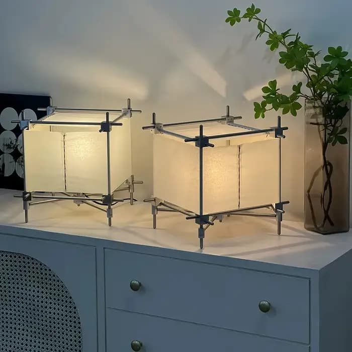 Lampe sur pied en tissu Wabi Sabi