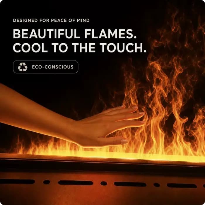 Cheminée électrique d'intérieur pour salon, effet flamme 3D réaliste, foyer à vapeur d'eau, cheminée à flamme 3D réaliste, foyer à vapeur d'eau