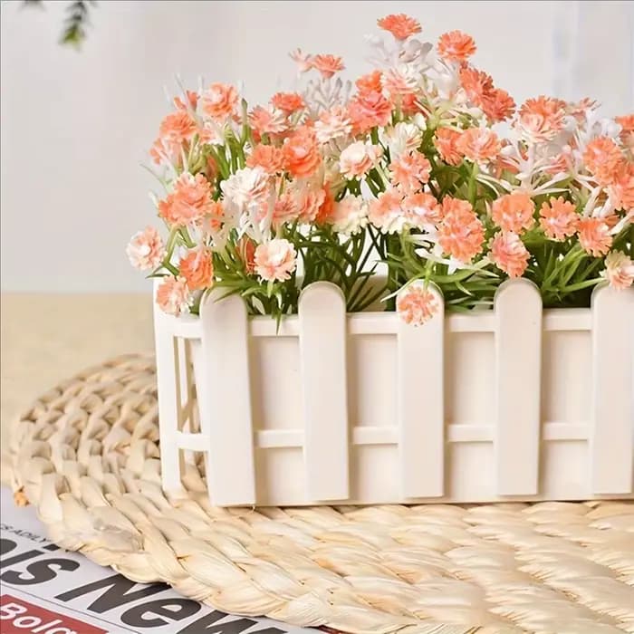 Jardinière Rectangulaire Moderne - Série de Pots avec Design Clôture Décorative - Décoration de Jardin et Maison