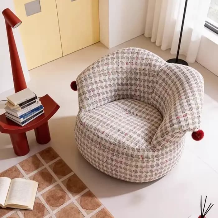 Fauteuil d'appoint vintage de style nordique