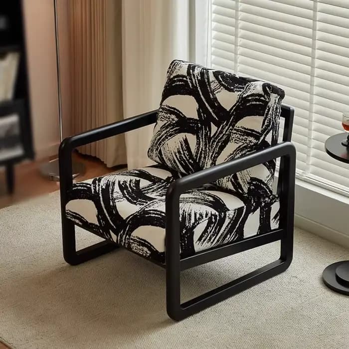 Fauteuil de maquilleur élégant avec accoudoirs pour salon