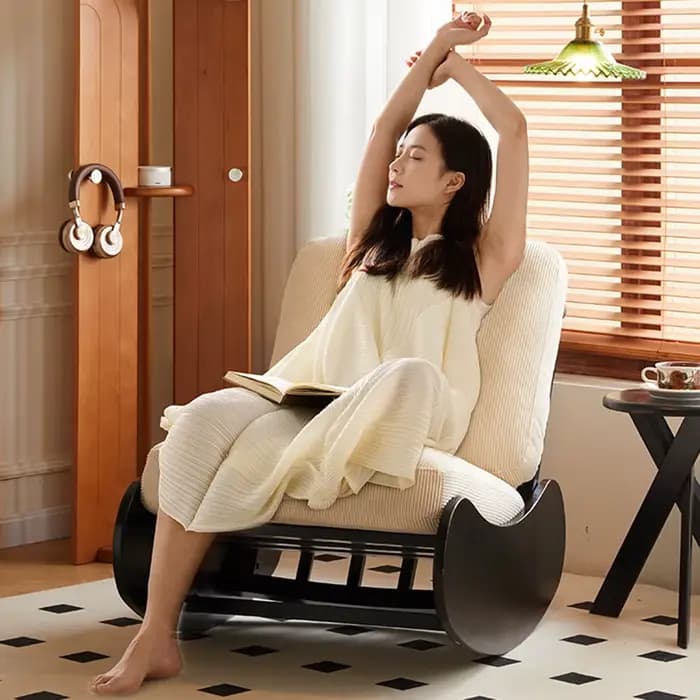 Kawaii nordique chaise à bascule balcon coussin méditation Relax