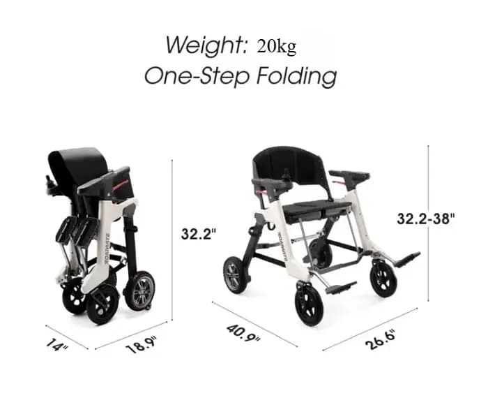 Fauteuil roulant électrique pliable léger pour adultes, fauteuil roulant motorisé portable, aide à la mobilité pour les personnes âgées