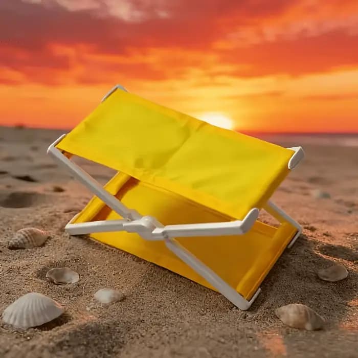 Chaise longue de plage vintage avec appui-tête | Coussin