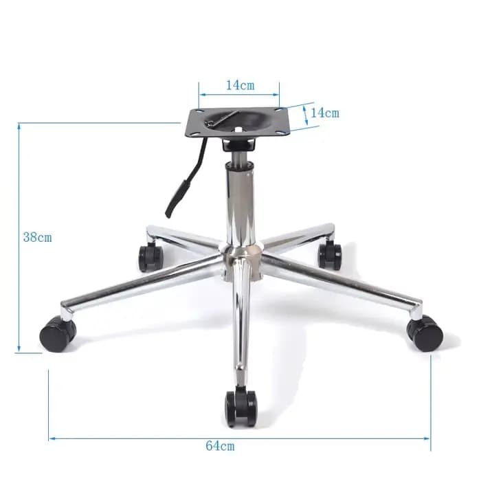 Pied en métal à cinq étoiles pour chaise pivotante
