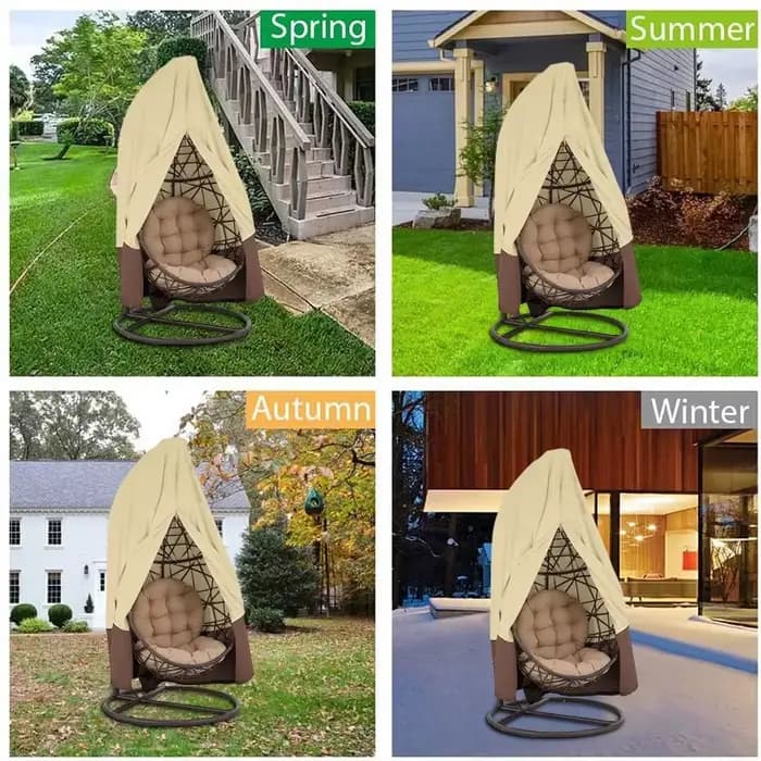 Confrontal Swing-Juste anti-poussière pour chaise à œufs avec fermeture éclair