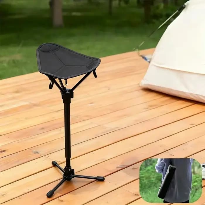 Tabouret trépied portable pliable