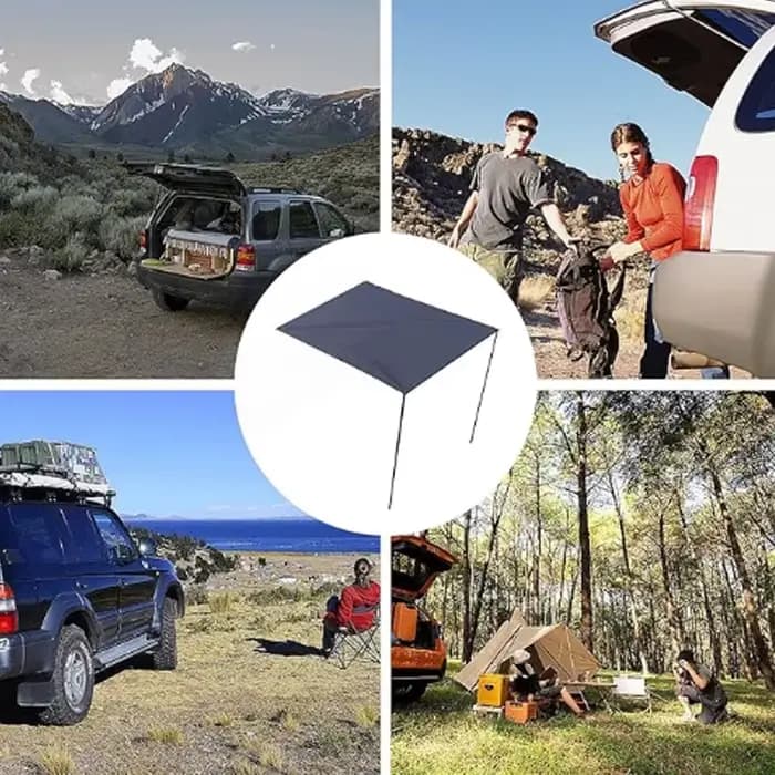 Tente de camping pour voiture avec auvent latéral