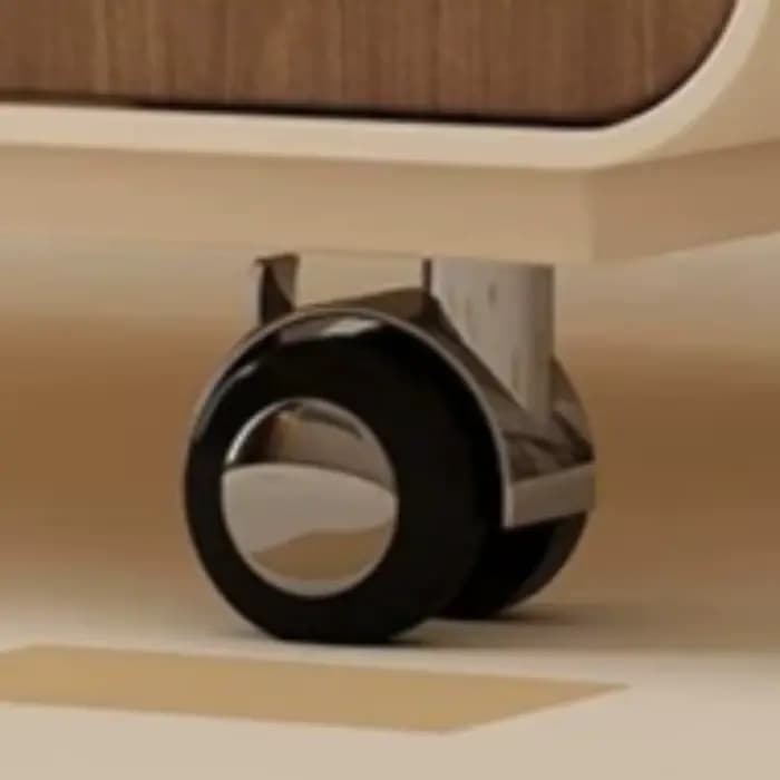 Tables basses de rangement en bois avec plateau relevable sur roulettes