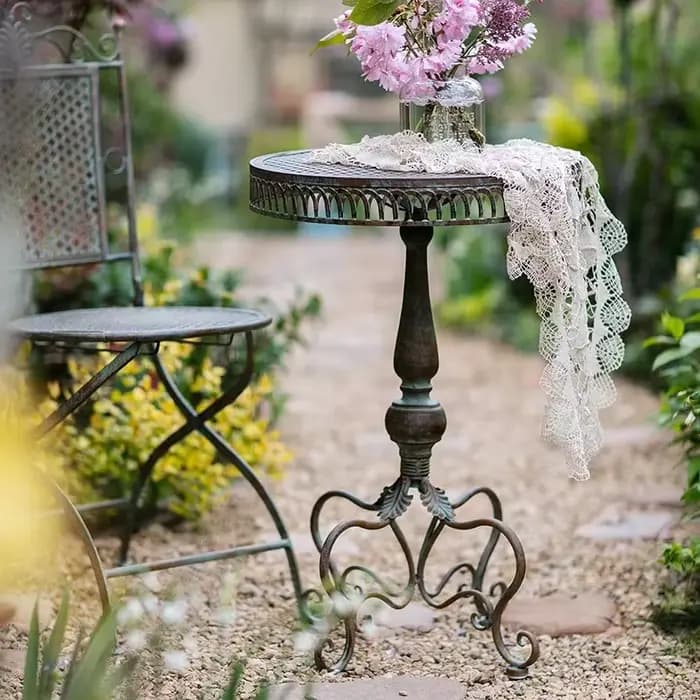 Table de jardin en fer Vintage européen