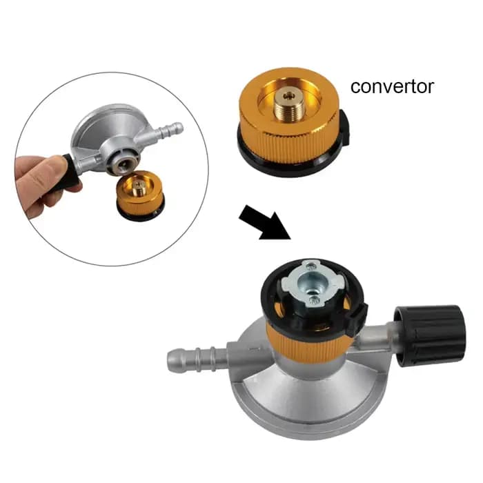 Régulateur de gaz basse pression, Kit de connexion de réservoir de Propane réglable, raccord de tuyau barbelé 7/16 pouces pour poêle de Camping, chauffage de gril