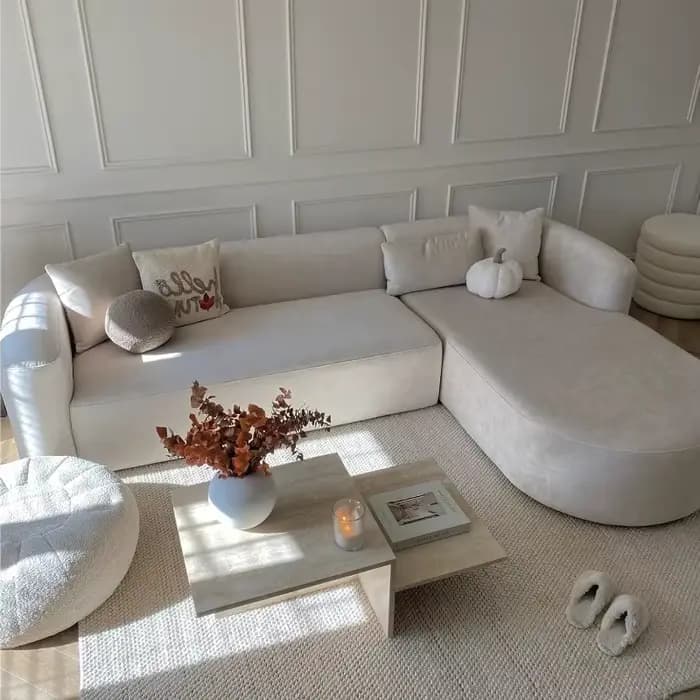 Salon européen paresseux canapé petit appartement minimaliste luxe