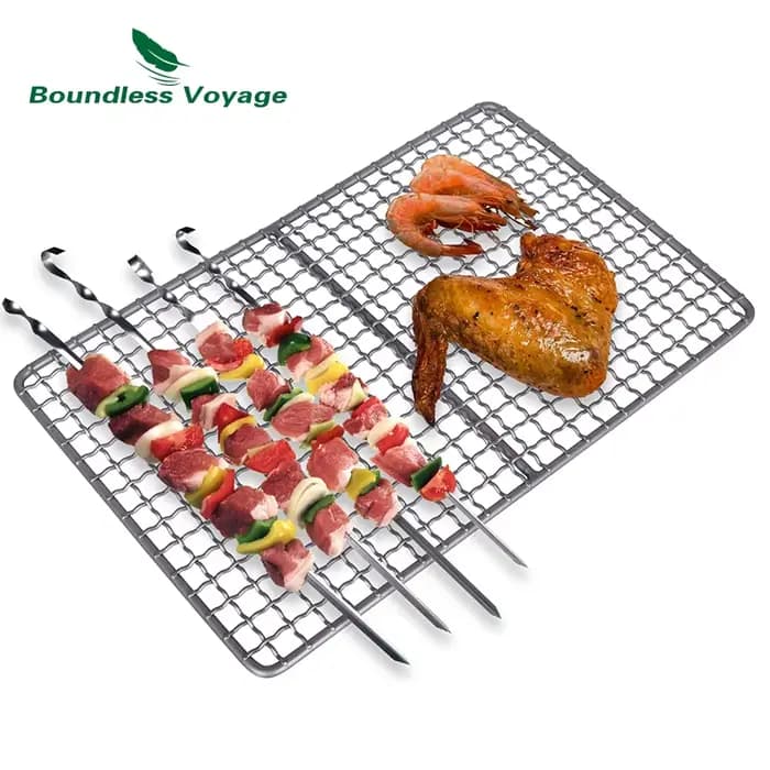 Boundless Voyage Titanium ć Grill avec confrontJOFood Charcoal Carbon BBQ Furnace, Camping en plein air, Pique-nique Britware