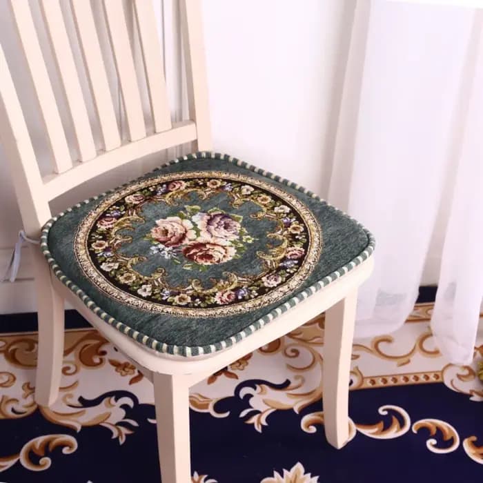Coussin de chaise de salle à manger en Chenille créatif, motif Floral, tapis de siège souple, Vintage, antidérapant, pour les fesses, quatre saisons