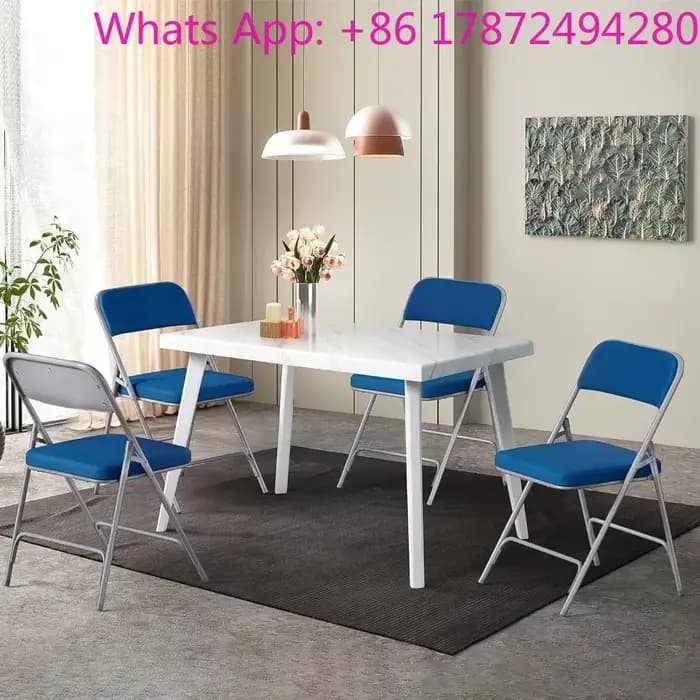 Chaises pliantes rembourrées avec coussin d'assise épais, chaises pliantes durables et extra confortables