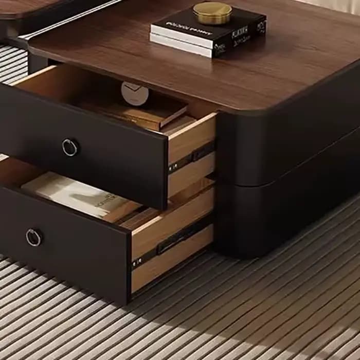 Table basse esthétique carrée rangement universel