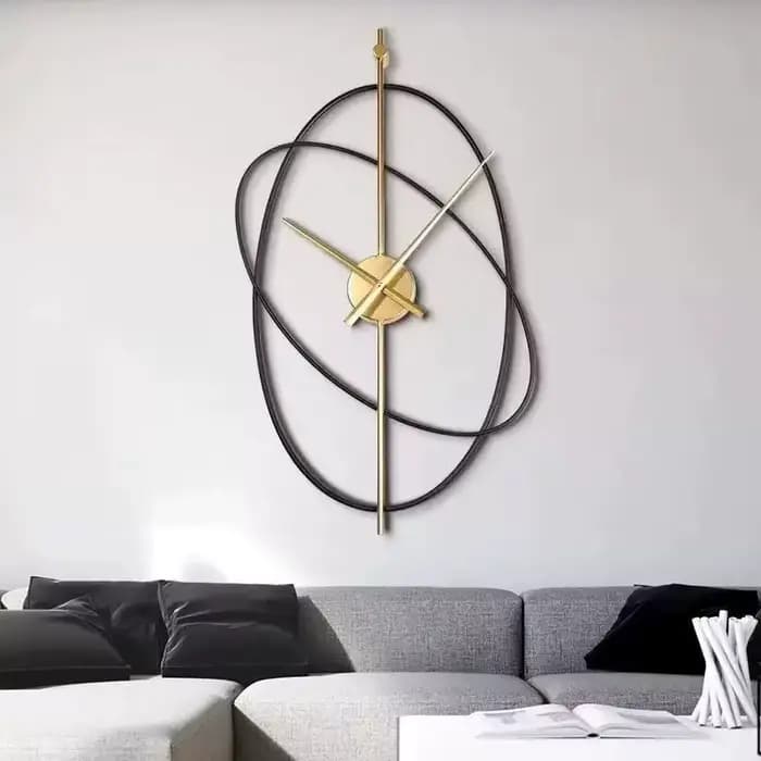 Salon créatif à la mode tenture murale art lumière horloge de luxe simple moderne atmosphérique horloge silencieuse