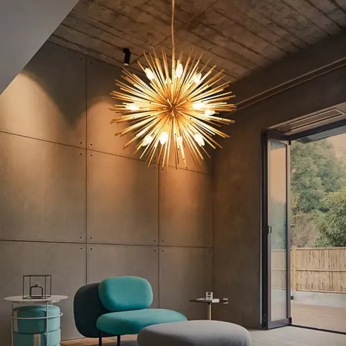 Lustres de plafond à LED dorés Ludeviation pour la décoration intérieure de la maison, salon, salle à manger, chambre à coucher, restaurant, lampe suspendue