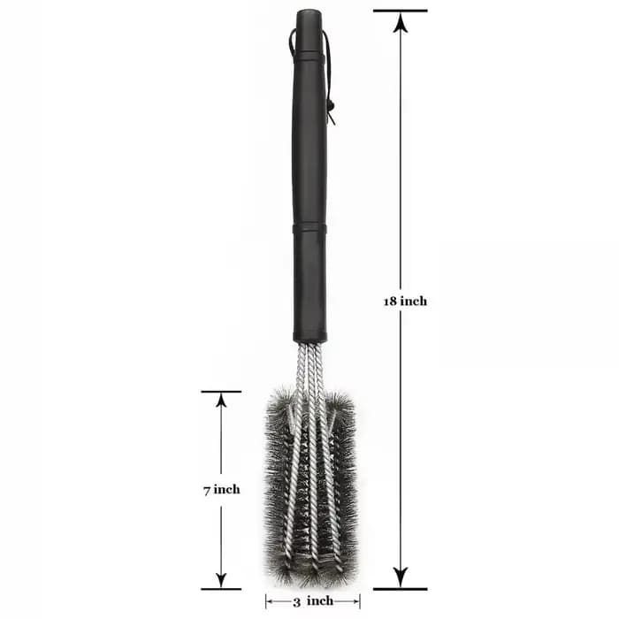 Brosse à Barbecue en Acier Inoxydable, Poils Antiadhésifs, Outil de Nettoyage