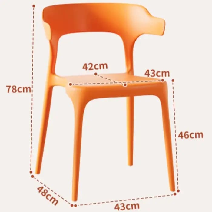 Chaises en plastique empilables pour cuisine et chambre