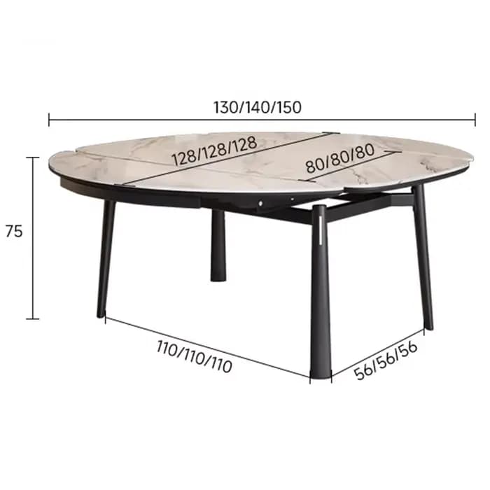 Table à manger moderne extensible pliante ensembles De salon 6 personnes