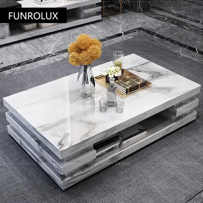 Table basse en pierre de grotte naturelle moderne