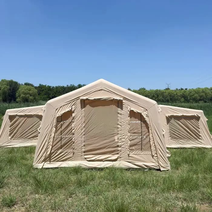 Tente gonflable amovible Penthouse Camping en plein air ménage voyage TC coton 18.16 mètres carrés grand espace