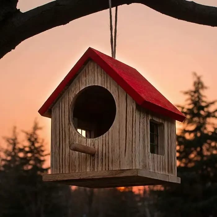 Nichoir pour oiseaux en bois imperméable